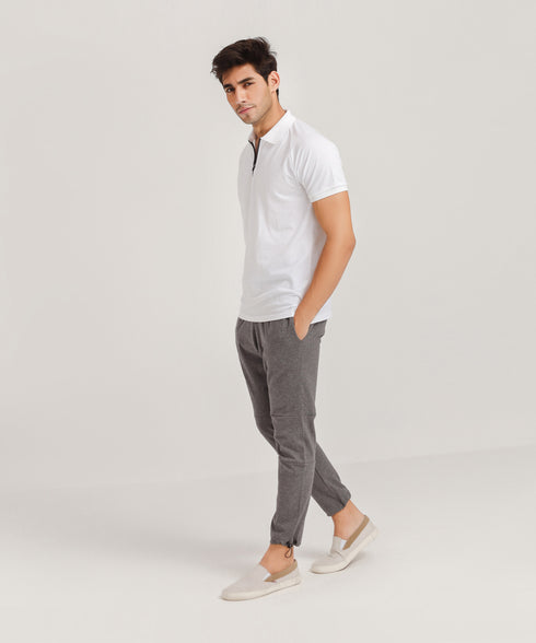 Men's Zipper Polo Shirt
